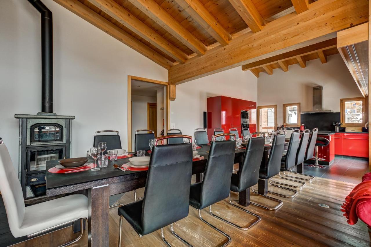 Chalet Flocon De Neige - Jacuzzi - Sauna La Tzoumaz Εξωτερικό φωτογραφία