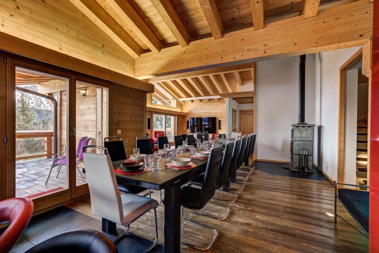 Chalet Flocon De Neige - Jacuzzi - Sauna La Tzoumaz Εξωτερικό φωτογραφία