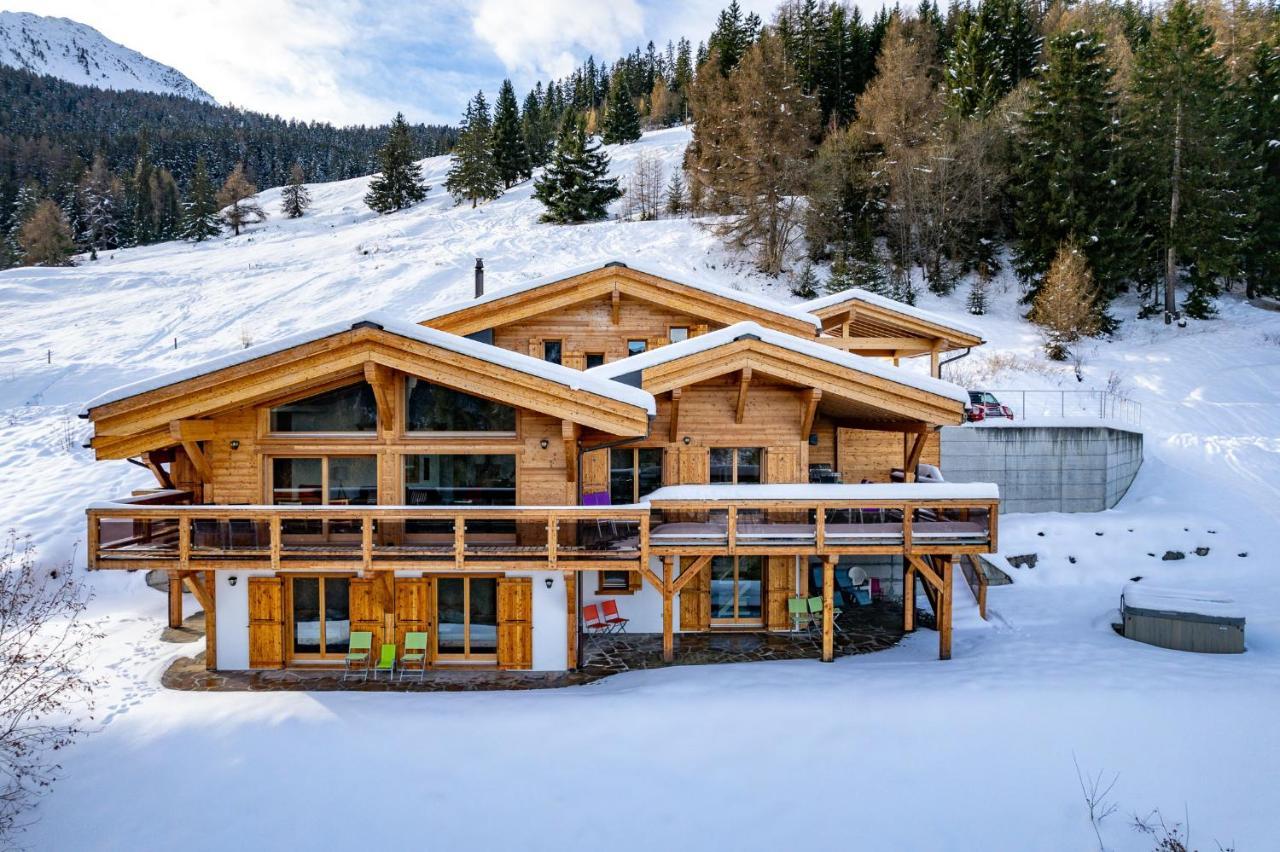 Chalet Flocon De Neige - Jacuzzi - Sauna La Tzoumaz Εξωτερικό φωτογραφία