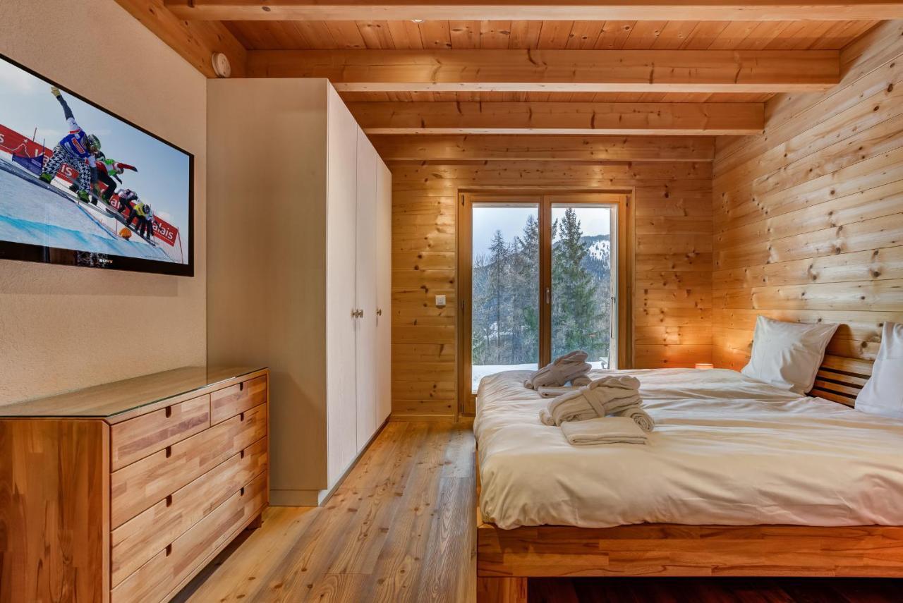 Chalet Flocon De Neige - Jacuzzi - Sauna La Tzoumaz Εξωτερικό φωτογραφία