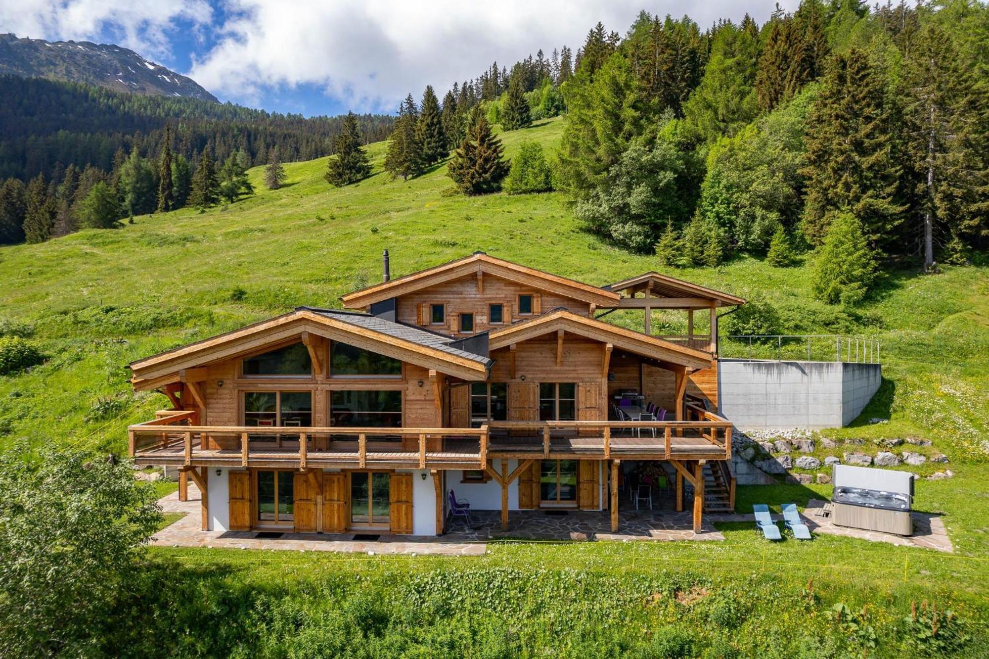 Chalet Flocon De Neige - Jacuzzi - Sauna La Tzoumaz Εξωτερικό φωτογραφία