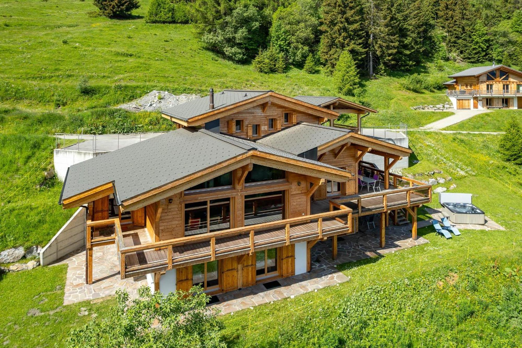 Chalet Flocon De Neige - Jacuzzi - Sauna La Tzoumaz Εξωτερικό φωτογραφία